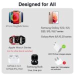 TECNOLOGIA 3-in-1 Wireless Charging Station for iPhone, Apple Watch, AirPods, Foldable Magnetic Charger Stand, White - Image 5