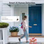 1080P Video Doorbell Camera, Intelligent Human Detection, Cloud Storage, Includes Bell, Live View, 2-Way Audio, IR Night Vision, Wide Angle Lens, Off/Open Surveillance - Image 4