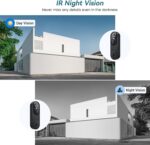 1080P Video Doorbell Camera, Intelligent Human Detection, Cloud Storage, Includes Bell, Live View, 2-Way Audio, IR Night Vision, Wide Angle Lens, Off/Open Surveillance - Image 5