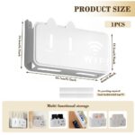 Self-Adhesive WiFi Storage Box, Router Holder Case Wall Mount-Universal Wall Shelf for Modem, Set-Top Box, Smart Devices-Space-Saving Cable Organizer Stand for Home & Office (Multicolor) - Image 3