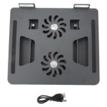 EYUVAA LABEL Adjustable Laptop Stand with 360° Rotating Base & Dual Fan Cooling Stand, Wide Compatibility 10-17 inches| Compatible for Tablet, Notebook and All Laptops - Image 3