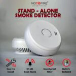 NOTOFIRE® || Set of 5 || Independent Smoke Detector | Battery Operated High Sensitivity Wireless Smoke Alarm 85 db (Photoelectric) | Standalone Fire Safety Sensor for Home, Kitchen, Factory, Office - Image 3