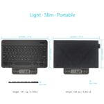 ALLIFE Universal Ultra Light Slim Portable Wireless Bluetooth 3.0 Keyboard for iOS iPad iPad Air, Pro, Mini, Android, Windows Tablets PC Smartphone with Protection Case Stand - Image 6