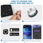 Smart Ring for Women Men - Titanium Health Fitness Tracker Ring with Heart Rate, Step Counting (Silver, 8) - Image 3