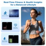 Smart Ring for Women Men - Titanium Health Fitness Tracker Ring with Heart Rate, Step Counting (Silver, 8) - Image 5