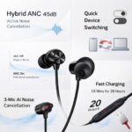 Original for OnePlus Wireless Neckband Z3 – Hybrid Noise Cellation, Deep Bass Sensation, Extended Battery Backup & Quick Charge Type-C Technology (870-542) - Image 3