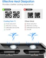 New World Vertical Stand Cooling Fan for PS4 - USB Hub Controller Charging Dock All in One for Fat, Slim, Pro Gaming Console - Image 4