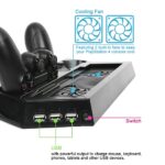 New World Vertical Stand Cooling Fan for PS4 - USB Hub Controller Charging Dock All in One for Fat, Slim, Pro Gaming Console - Image 6