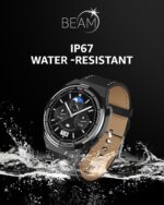 French Connection Beam Smart Watch with Its 1.39" Full-Touch Screen and 360 * 360 Resolution Round Display with 3 Straps Fcsw05-2, Black - Image 6