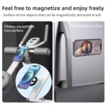 FKU Dual Side Magnetic Phone Holder 360° Rotatable Metal Phone Holder Magnetic Finger Grip Stand for Car, Gym Compatible for All Smartphones (Silver) - Image 3
