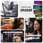 DIGIMORE USB Microphone System | Boom Arm Mic | 192kHz Sampling | Unidirectional | for Streaming, Podcast, Gaming & Recording | PC Compatible (D-530) - Image 3
