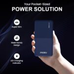 Mozu Chargex 10000 mAh 12W Power Bank, Dual USB Input,Type C & Micro USB Input, Led Display, Compact Powerbank (Blue) - Image 5