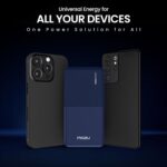 Mozu Chargex 10000 mAh 12W Power Bank, Dual USB Input,Type C & Micro USB Input, Led Display, Compact Powerbank (Blue) - Image 6