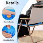 Ergonomic Gel Seat Cushion for Long Sitting, Tailbone and Coccyx Pain Relief, Office Chair Comfort, Wheelchair Pad, Chair Cushion for Back Support, Comfort Wheelchair Seat Cushions (Blue) - Image 6