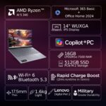 Lenovo IdeaPad 5 2-in-1 AMD Ryzen AI 5 340 (16GB RAM/512GB SSD/14 (35.5cm)/WUXGA IPS/Windows 11/Copilot+PC/Microsoft 365 Basic + Office 2024/Digital Pen 2/Grey/1.6Kg), 83KT0052IN Convertible Laptop - Image 3