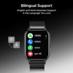 Boat Wave Call 2 Plus Smart Watch w/Bilingual Support (Hindi/English), 1.96”(4.97 cm) HD Display, BT Calling, 100+Sports Modes, Animated Watch Faces, Voice Assistant(Metal Black) - Image 4