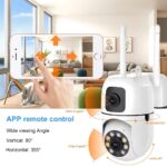 TP PLUS 3MP Full HD Smart Wi-Fi CCTV Home Security Camera 360° with Pan Tilt Bulb Camera View & Talk 128GB SD Card Support Perfect for Home Office Monitoring (MINI New) - Image 4