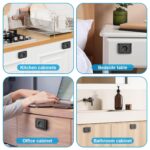 Escozor® DFL06 Fingerprint Drawer Lock with Metal Body | Smart Biometric for Cabinet, Wardrobe & Furniture Use | Electronic Safety System | 20 Fingerprint Memory | Individual E-Key - Image 6