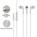 Earphone for Samsung Galaxy A31 Universal Earphones Headset Music with 3.5mm Jack Hi-Fi Gaming Sound Music Wired Noise Cancelling Dynamic Original YR- ZA73, White - Image 3