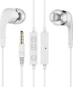 Earphone for Samsung Galaxy A31 Universal Earphones Headset Music with 3.5mm Jack Hi-Fi Gaming Sound Music Wired Noise Cancelling Dynamic Original YR- ZA73, White - Image 4