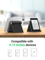 Multi-Angle Adjustable Foldable Tablet & Mobile Stand Holder for Smartphones - Compatible with all mobiles and More | Portable Desk Stand for Bed, Office, Kitchen, and Home | White(Pack-01) (1, White) - Image 5