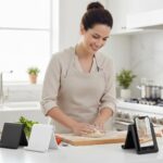 Multi-Angle Adjustable Foldable Tablet & Mobile Stand Holder for Smartphones - Compatible with all mobiles and More | Portable Desk Stand for Bed, Office, Kitchen, and Home | White(Pack-01) (1, White) - Image 6