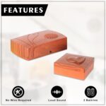 GLUN® Smart Wireless Home Doorbell, Calling Bell for Home and Office Easy Install Battery-Powered Wooden Finish Elegant Design with Upto 100 Meter Range - Image 4