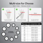 Smart Ring with Call/Clock/Events Alerts, No APP Subscription, Body Temp/Heart Rate/Women's Health Tracker, 5ATM Waterproof Fitness Ring for Android & iOS (Silver,6#) - Image 7