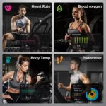 Smart Ring with Call/Clock/Events Alerts, No APP Subscription, Body Temp/Heart Rate/Women's Health Tracker, 5ATM Waterproof Fitness Ring for Android & iOS (Silver,6#) - Image 8