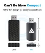 Android Auto Wireless Adapter, Dual-core 5G Chip (Upgraded), 5.8Ghz WiFi No Lag, USB-A & USB-C to A Cables, B4 Pro Car Dongle for Factory Wired AndroidAuto Car, for AndroidPhone - Image 4