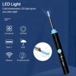 Dr Vaku® Earocam Ear Cleaner Earwax Removal Tool with Extra Cleaning Kit (Set of 8) HD Camera Wifi Connection & 6 LED Lights Endoscope Tool for iOS & Android + 11 Silicone Tips Free - Black - Image 3
