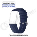 CellFAther Silicone Bands Compatible with Fitbit Charge 4/ Charge 3 & SE, Waterproof Strap Fitness Sport Wristband for Women & Men, (Small 139.7-180 MM) (Midnight Blue) (Watch Not Included) - Image 3