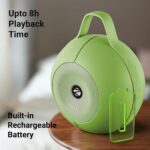 ZEBRONICS Sound POD 30 Portable Bluetooth Speaker, 12 Watts, Upto 8 Hours Playback, Passive Radiator, BTv5.3 | mSD | TWS | Splash Proof, RGB LED, Carry Handle, Deep Bass (Green) - Image 4