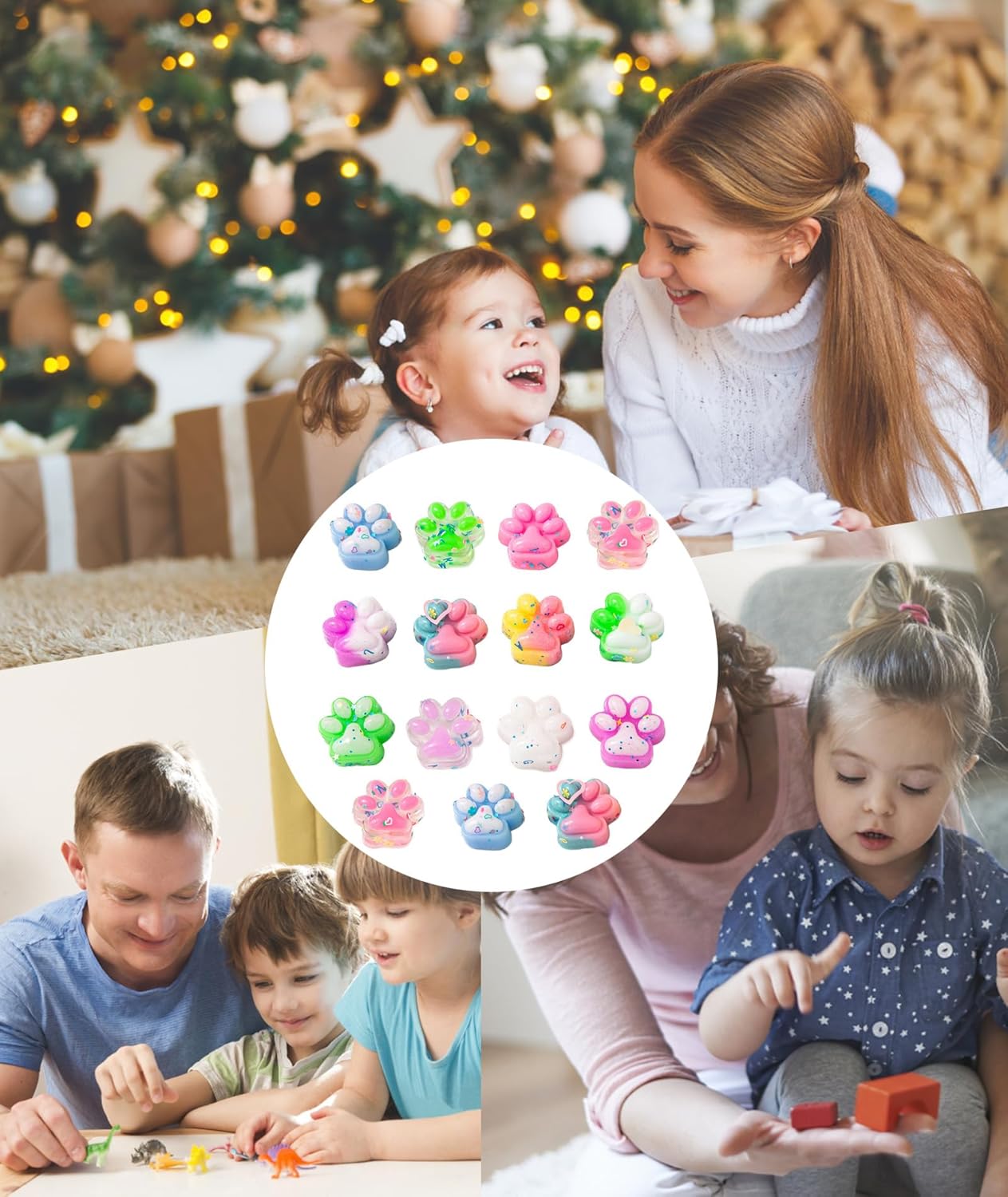 15 Pcs Squishy Toy, Funny Taba Squishy Cat Paw Colorful Fidget Toys Suitable Stress Relief Collection Decoration Entertainment Classroom Playtime Office Desk Relaxation Fun（Color Random） - Image 8