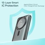 Boat Qi2 Certified PB330 Pro Magsafe 10000mAh Power Bank,15W Wireless Fast Charging, Digital Display, Built-in Retractable Stand & Cable for iPhone 15/16/17/Pro/Max/Air/S25/Ultra/Pixel (Ash Black) - Image 10