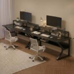TEKAVO Qri Computer Table for Home Pc | Office Table for Home | Lower Shelf & Moniter Riser, Laptop Table, Worktable, Study Table, Workstation | Black Wood, Metal, (150 Cm x 60 Cm) - DIY - Image 5