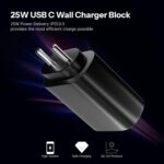 AILKIN 25W USB-C Superfast Charger Adapter Compatible with Samsung Galaxy S/A/M/F/Z Series-Compatible with S25/S24/S23/S22 Ultra /S21/21FE/S20/Note/M54/M53 5G/M33/M23/A34/A54 5G/A13/F14 & More(Black) - Image 5