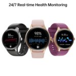 Smart Watch for Women,1.57inch AMOLED Touchscreen Fitness Watch for iPhone & Android,Heart Rate/Sp02/Sleep Monitor,110+ Sport Modes IP68 Waterproof Bluetooth Calls,2 Bands (Pink, 1.57) - Image 4