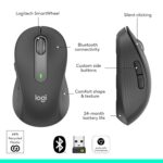 Logitech Signature M650 Wireless Mouse - for Small to Medium Sized Hands, 2-Year Battery, Silent Clicks, Customisable Side Buttons, Bluetooth -Graphite - Image 6