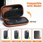 SSD Case Cover Compatible for SanDisk Extreme Pro/SanDisk Extreme Portable External SSD 500GB-2TB, Travel Case Protective Cover Storage Bag(Not Included SSD), Orange - Image 3