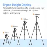 360 Degree, Aluminum Tripod Lightweight Camera & Mobile Tripod Stand with Carry Bag and Phone Holder Mount - Image 3