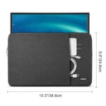 Portable Monitor Case - 15.6 Inch, Protective Carrying Sleeve for Most 16.1/15.6 Inch Portable Monitors, Water Resistant Laptop Display Bag with Accessory Pocket, Size-15.3"x9.8" Black - Image 3