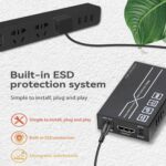 150M HDMI Extender Over Cat5/6E,1080P 60Hz HDMI Extender Over Cat-5 RJ45 Cable Transmitter Receiver Long Range up to150m Support 4kx2k 3D for Computer/HDTV etc. (Black) - Image 4