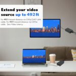 150M HDMI Extender Over Cat5/6E,1080P 60Hz HDMI Extender Over Cat-5 RJ45 Cable Transmitter Receiver Long Range up to150m Support 4kx2k 3D for Computer/HDTV etc. (Black) - Image 7