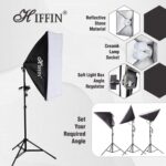 HIFFIN® PRO Quadlux Mark II Softbox Lighting Kit Double, Led Still & Video Light with AC Power, YouTube Shooting, Videography, Portrait, Product Photography, Soft Box Studio Interview Equipment - Image 4