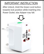 All in One Universal World Travel Adapter/Adaptor Surge Protector Charger Plug for USA Europe United Kingdom Australia China Japan & 150+ Countries (Rectangular) - Image 6