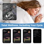 Smart Ring with Display - Heart Rate, Sleep Insights, Fitness Ring for Men & Women - IP68 Waterproof, Gesture Control, Long Battery Silver #09 - Image 7