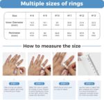 Smart Ring with Display - Heart Rate, Sleep Insights, Fitness Ring for Men & Women - IP68 Waterproof, Gesture Control, Long Battery Silver #09 - Image 8