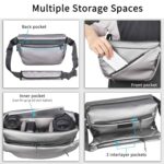 INNOREL 6L Camera Sling Bag,Crossbody Lightweight Camera Bag Waterproof Camera Case CB0635 Silver with Tripod Holder,DSLR/SLR/Mirrorless for Travel, Cycling, Work, Sport, Hiking, Gym - Image 5