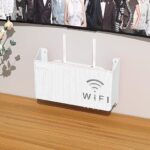 WiFi Router Holder Wall Mount | Universal Wall Shelf for Modem, Set-Top Box & Smart Devices | Space-Saving Cable Organizer - Image 3